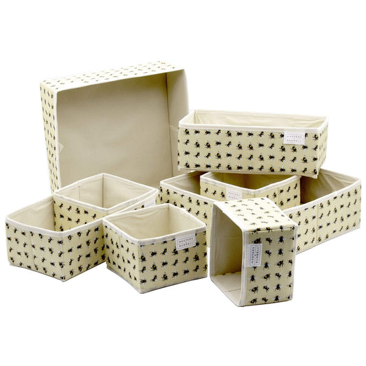 Masters & Burrell Wardrobe Dividers Set of Fabric Closet Organiser, Foldable Storage Boxes to Tidy Dresser, Office, Bra, Underwear, Tie, Socks, Bedroom, Collapsible Organizer