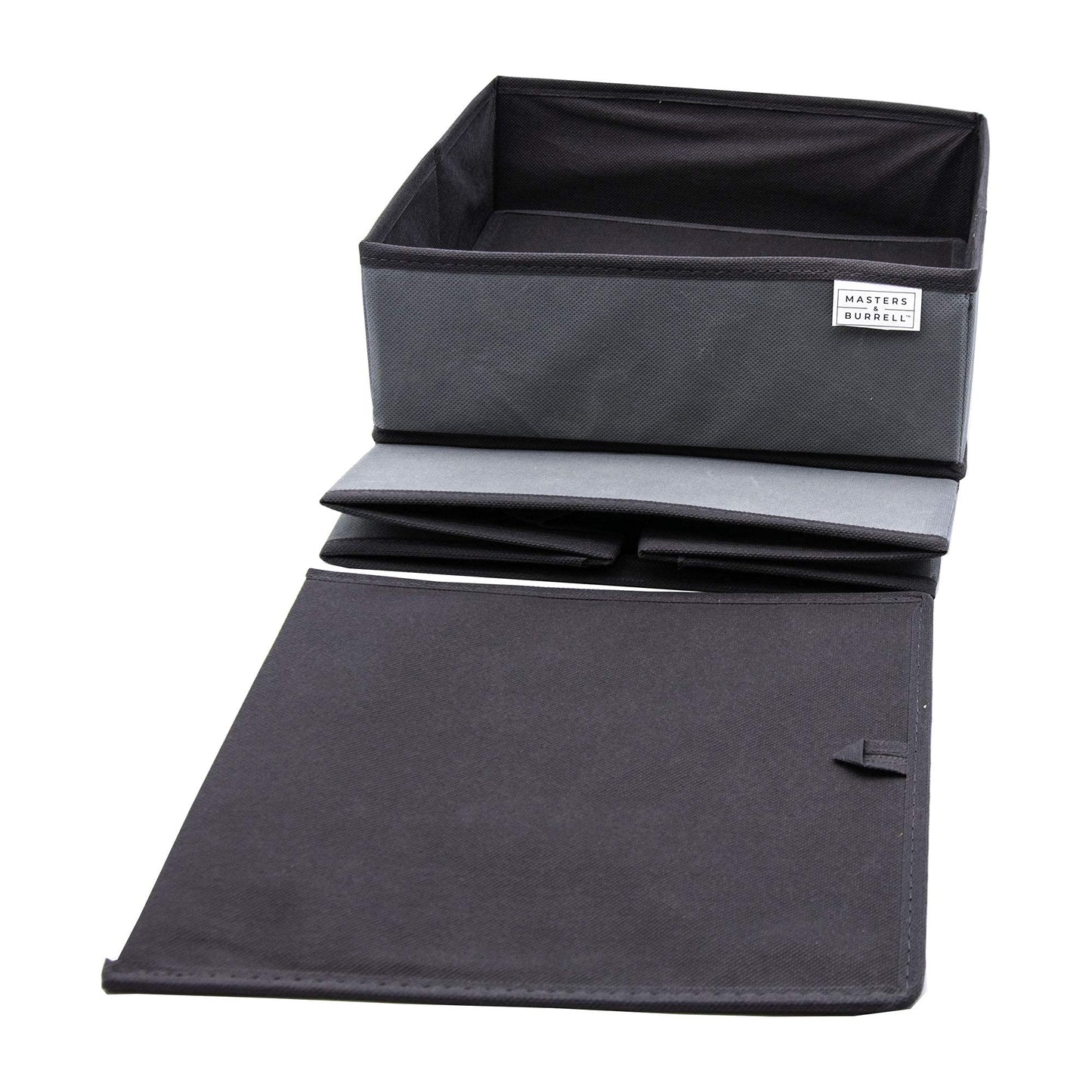 Masters & Burrell Wardrobe Dividers Set of Fabric Closet Organiser, Foldable Storage Boxes to Tidy Dresser, Office, Bra, Underwear, Tie, Socks, Bedroom, Collapsible Organizer