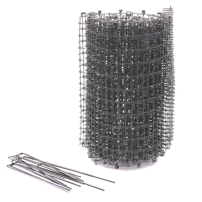 Prickle Strip Cat Scat Mat for Garden 200cm*30cm Plastic Cat Spikes Deterrent Plant Protective Net for Outdoor Garden and Flowers U-Shaped Pegs Included