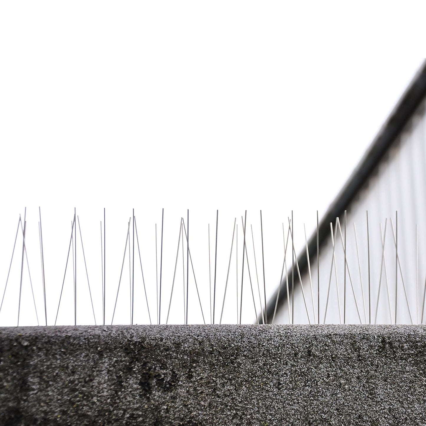 S4U Bird Spikes with Plastic Base and Stainless Steel Pigeon Spikes for Roofs and Windows Bird Deterrent Spikes Set for Anti Crows, Seagulls and Small Birds