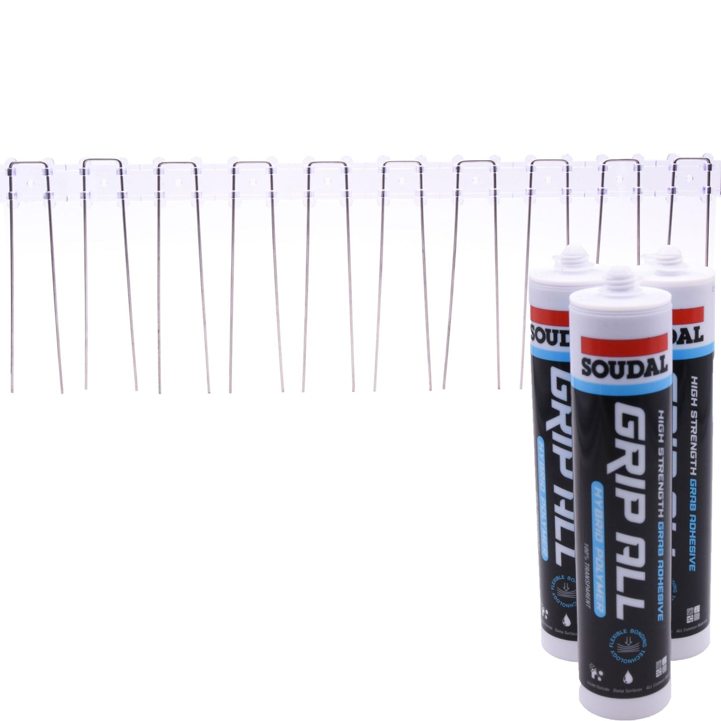 S4U 160mm Solar Panel Pigeon Bird Guard Stainless Steel Spikes Set Preventing Nesting Lightweight