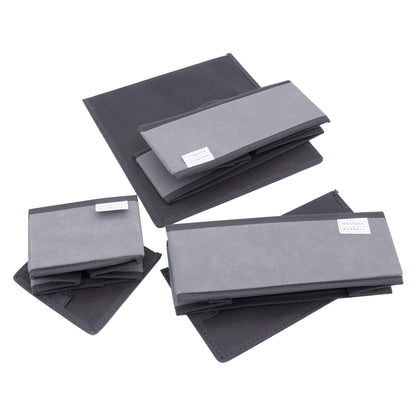 Masters & Burrell Wardrobe Dividers Set of Fabric Closet Organiser, Foldable Storage Boxes to Tidy Dresser, Office, Bra, Underwear, Tie, Socks, Bedroom, Collapsible Organizer