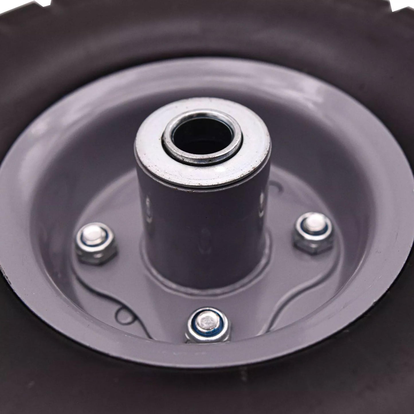 S4U 10” Sack Barrow Hand Truck Tyre Solid Rubber Wheel 3.5-4 PU Heavy Duty Puncture Proof Trolley Cart Wheelbarrow Replacement 16mm Bearing Nylon locking nuts