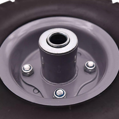 S4U 10” Sack Barrow Hand Truck Tyre Solid Rubber Wheel 3.5-4 PU Heavy Duty Puncture Proof Trolley Cart Wheelbarrow Replacement 16mm Bearing Nylon locking nuts