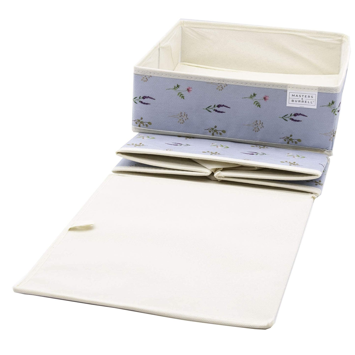 Masters & Burrell Wardrobe Dividers Set of Fabric Closet Organiser, Foldable Storage Boxes to Tidy Dresser, Office, Bra, Underwear, Tie, Socks, Bedroom, Collapsible Organizer