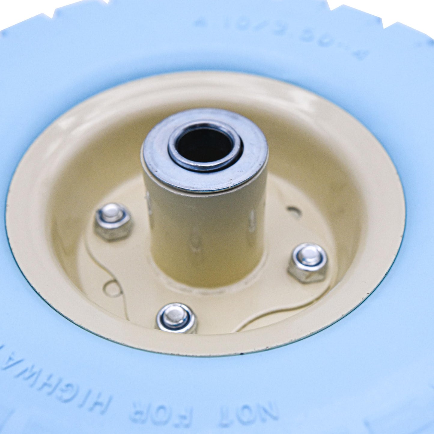 S4U 2x10” Sack Barrow Wheels Hand Truck Trolley Wheels Cart Solid Wheelbarrow Wheel 3.5-4 PU Heavy Duty Puncture Proof Trolley Wheels 16mm Bearing Wheel Nylon locking nuts