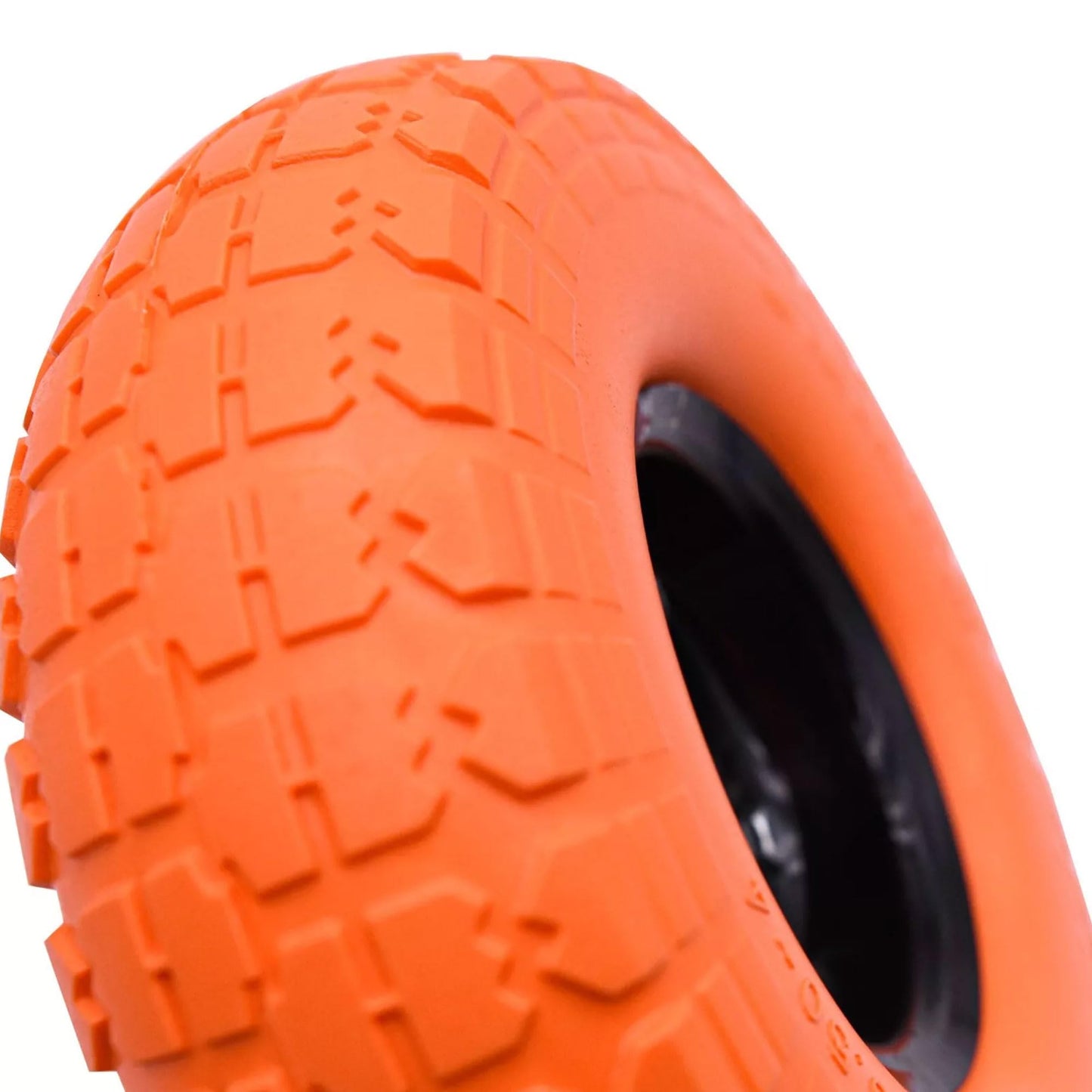 S4U 10” Sack Barrow Hand Truck Tyre Solid Rubber Wheel 3.5-4 PU Heavy Duty Puncture Proof Trolley Cart Wheelbarrow Replacement 16mm Bearing Nylon locking nuts