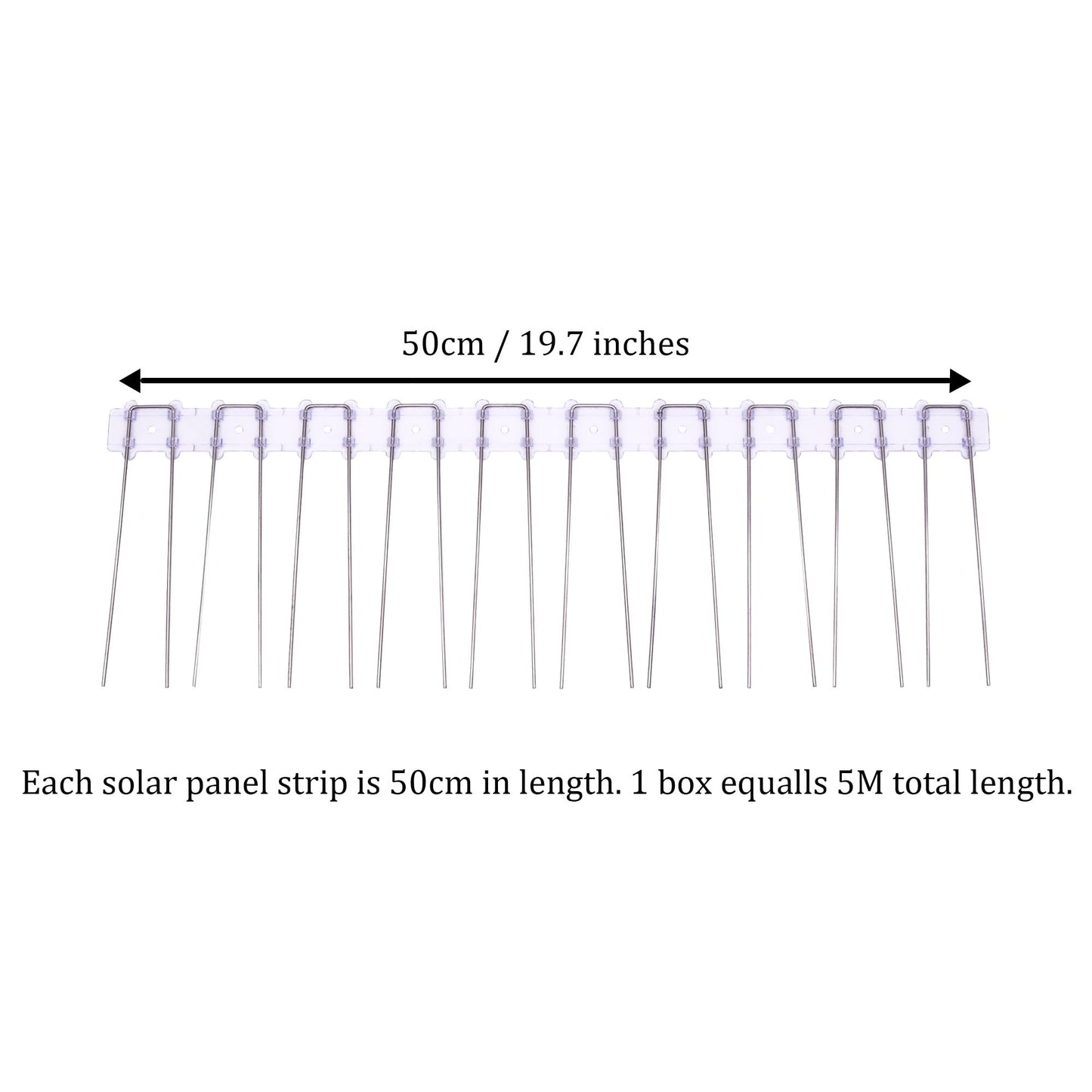 S4U 160mm Solar Panel Pigeon Bird Guard Stainless Steel Spikes Set Preventing Nesting Lightweight