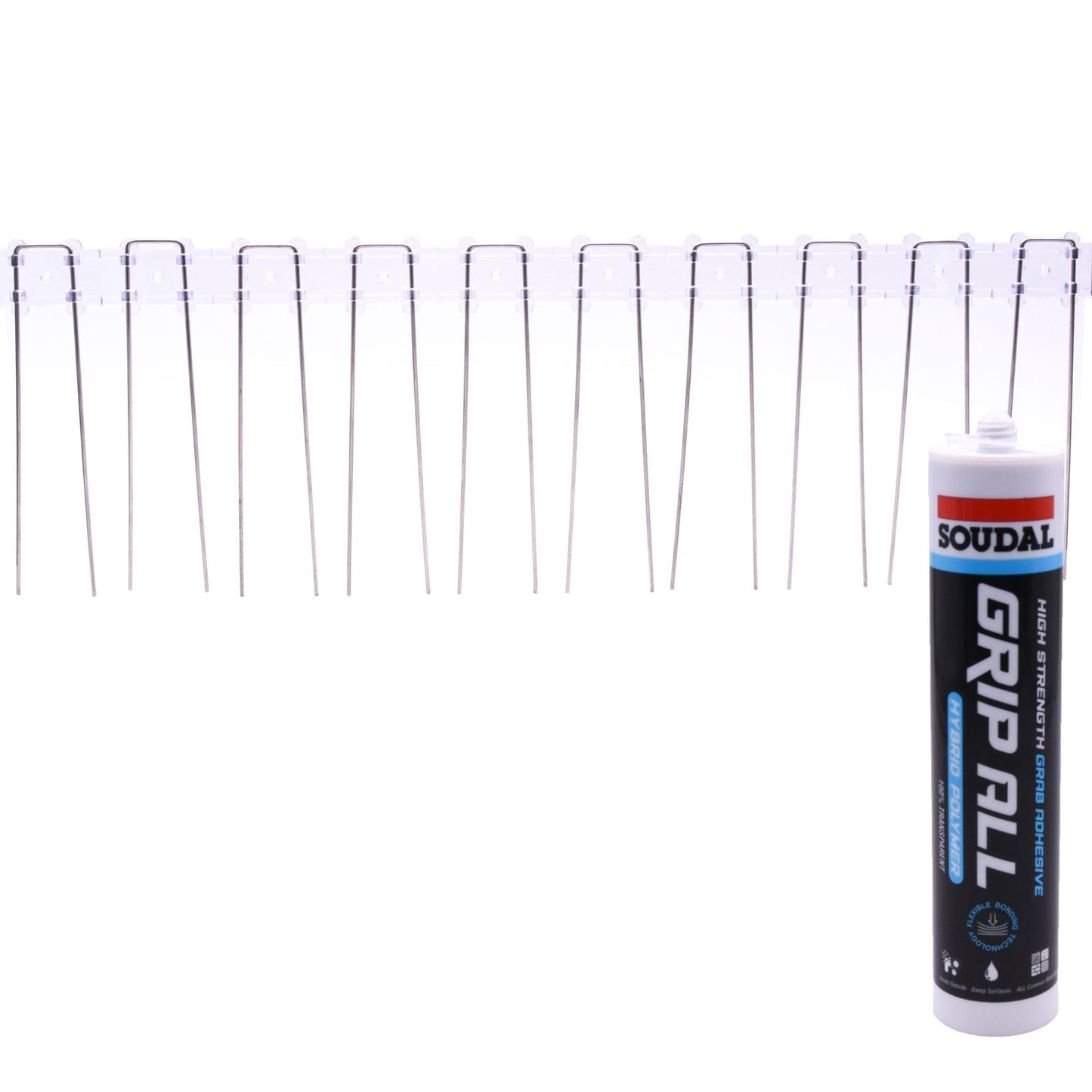 S4U 160mm Solar Panel Pigeon Bird Guard Stainless Steel Spikes Set Preventing Nesting Lightweight