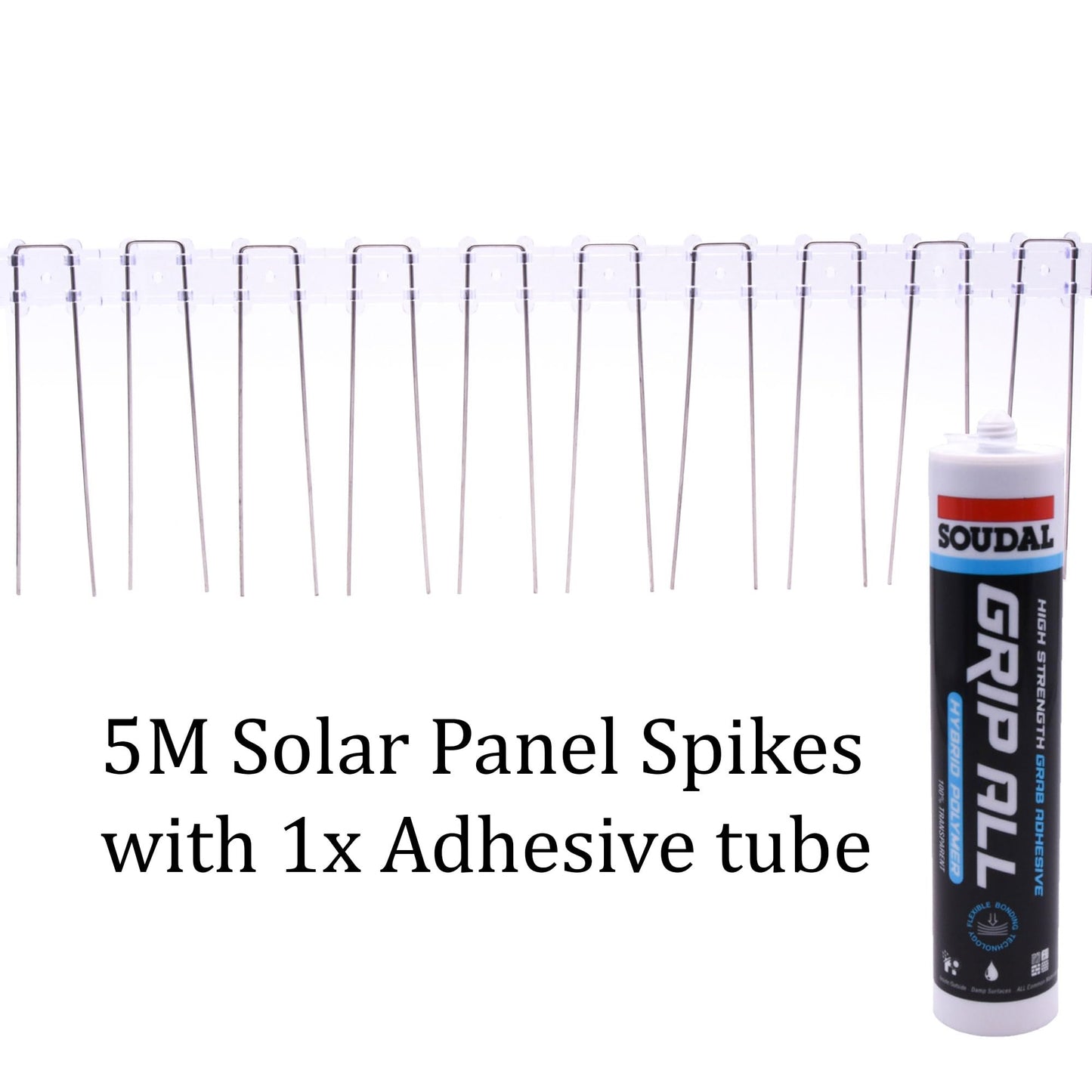 S4U 160mm Solar Panel Pigeon Bird Guard Stainless Steel Spikes Set Preventing Nesting Lightweight