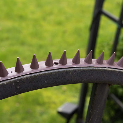 S4U Fence Wall Spikes Garden Security Guard Anti Climb Cat Bird Spikes Intruder Pest Deterrent 50 x 4.5 x 1.5cm Warning Sign & Screws Included