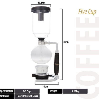 S4U® Coffee Master 5-Cup Syphon/Vacuum Glass Coffee Maker (5-Cup Coffee Maker)