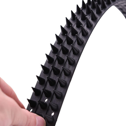 S4U Fence Wall Spikes Garden Security Guard Anti Climb Cat Bird Spikes Intruder Pest Deterrent 50 x 4.5 x 1.5cm Warning Sign & Screws Included