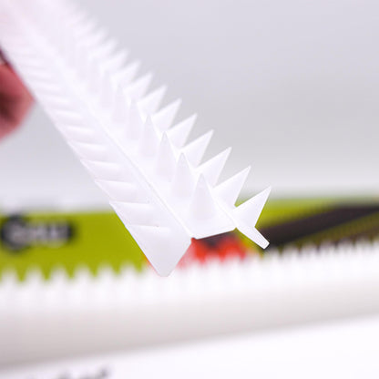 S4U Fence Wall Spikes Garden Security Guard Anti Climb Cat Bird Spikes Intruder Pest Deterrent 50 x 4.5 x 1.5cm Warning Sign & Screws Included