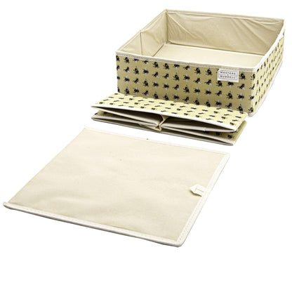 Masters & Burrell Wardrobe Dividers Set of Fabric Closet Organiser, Foldable Storage Boxes to Tidy Dresser, Office, Bra, Underwear, Tie, Socks, Bedroom, Collapsible Organizer