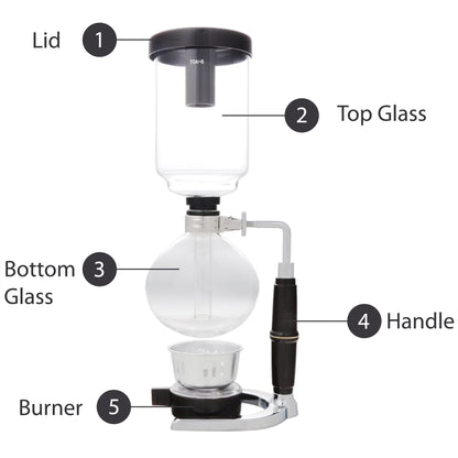 S4U® Coffee Master 5-Cup Syphon/Vacuum Glass Coffee Maker (5-Cup Coffee Maker)