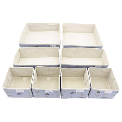 Masters & Burrell Wardrobe Dividers Set of Fabric Closet Organiser, Foldable Storage Boxes to Tidy Dresser, Office, Bra, Underwear, Tie, Socks, Bedroom, Collapsible Organizer