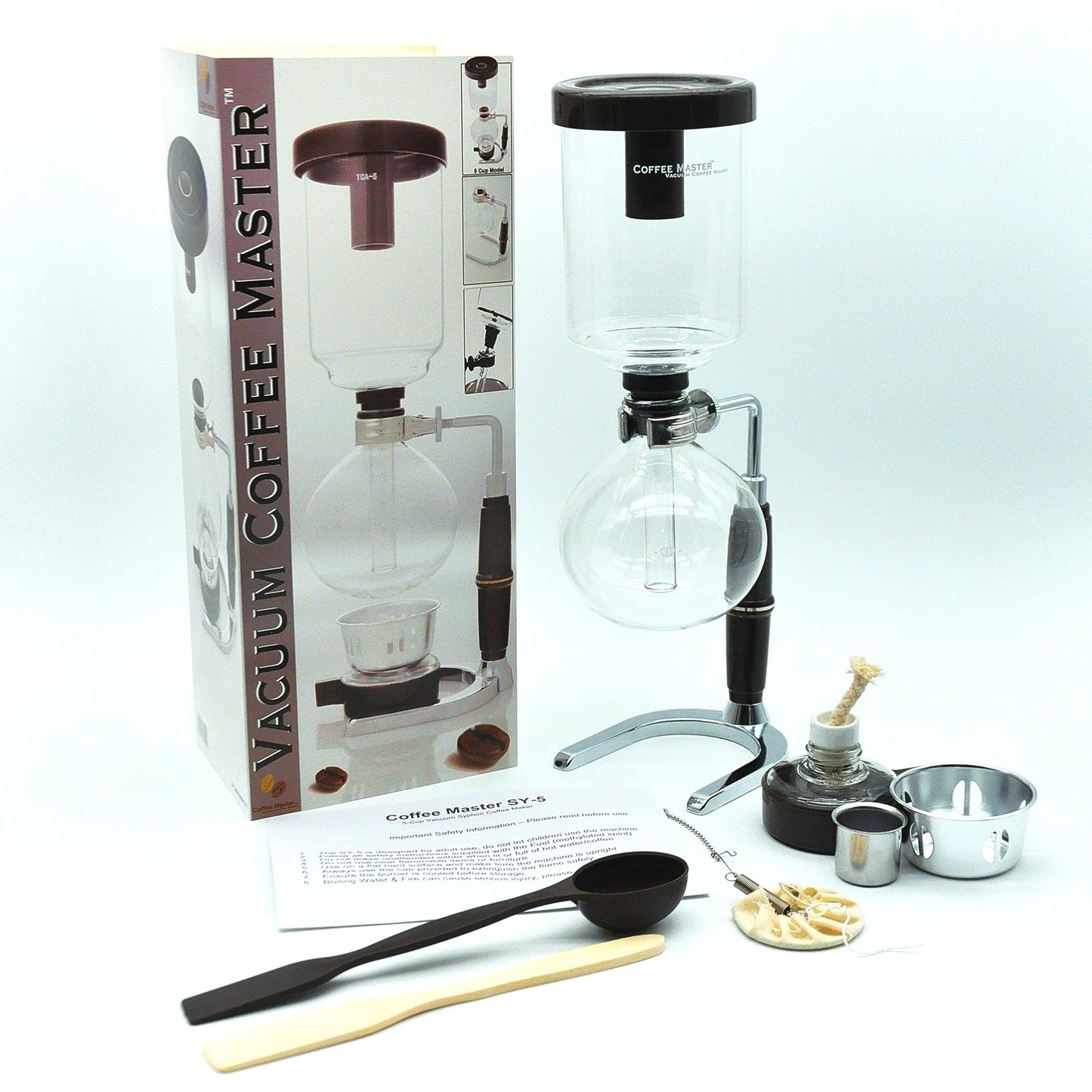 S4U® Coffee Master 5-Cup Syphon/Vacuum Glass Coffee Maker (5-Cup Coffee Maker)