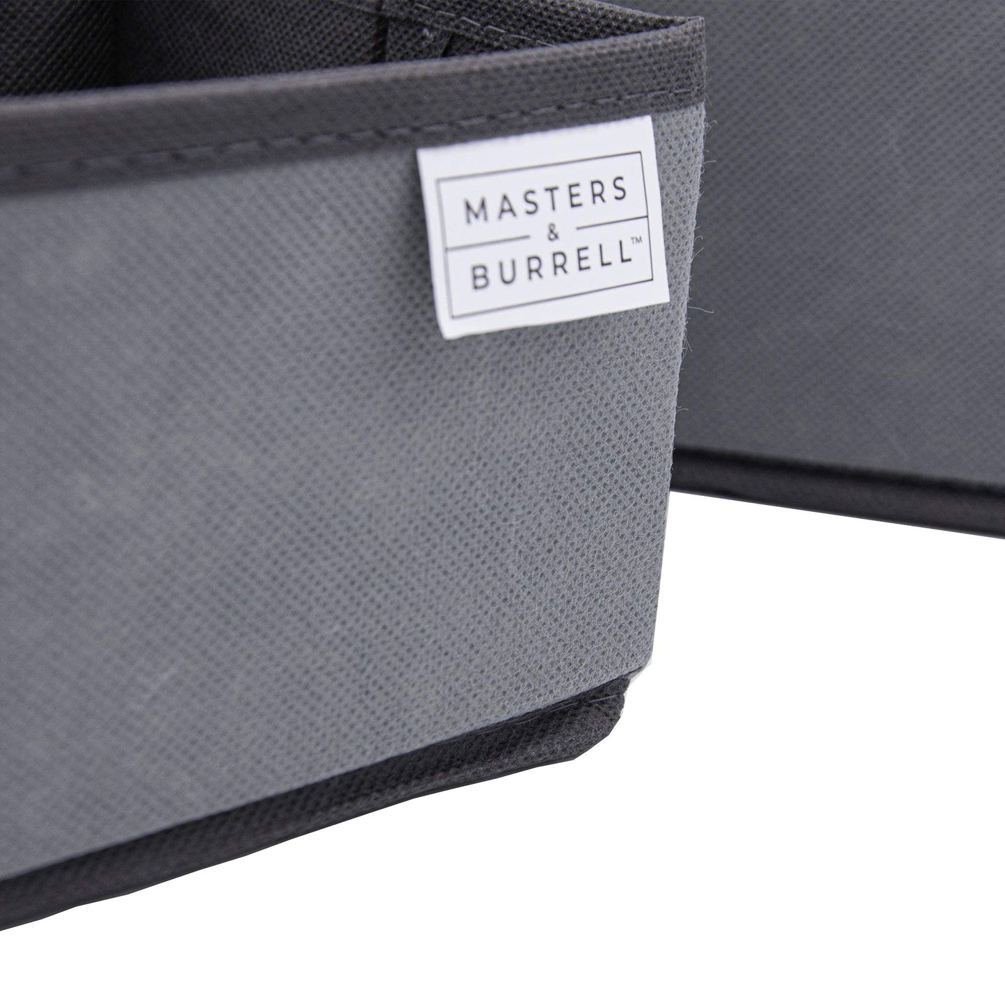 Masters & Burrell Wardrobe Dividers Set of Fabric Closet Organiser, Foldable Storage Boxes to Tidy Dresser, Office, Bra, Underwear, Tie, Socks, Bedroom, Collapsible Organizer