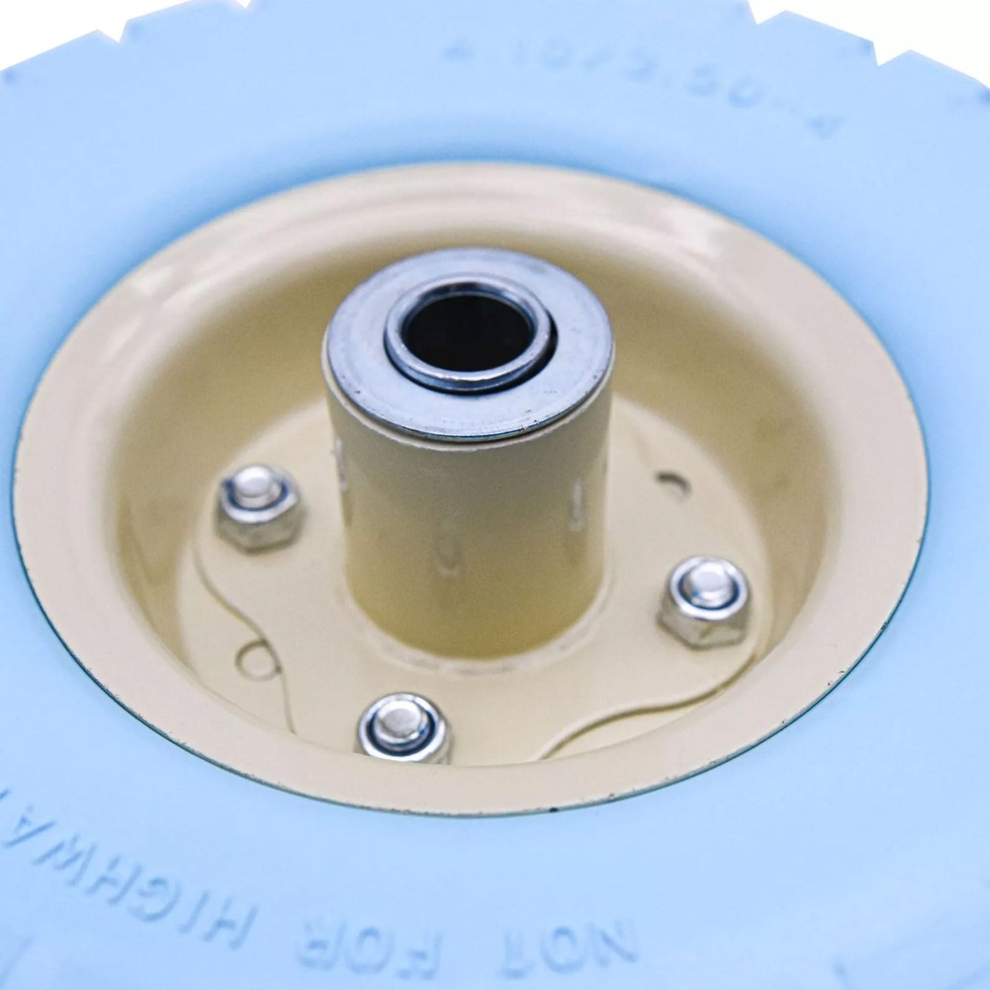 S4U 10” Sack Barrow Hand Truck Tyre Solid Rubber Wheel 3.5-4 PU Heavy Duty Puncture Proof Trolley Cart Wheelbarrow Replacement 16mm Bearing Nylon locking nuts