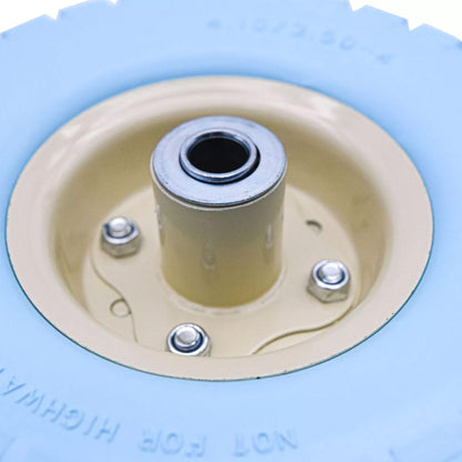 S4U 10” Sack Barrow Hand Truck Tyre Solid Rubber Wheel 3.5-4 PU Heavy Duty Puncture Proof Trolley Cart Wheelbarrow Replacement 16mm Bearing Nylon locking nuts