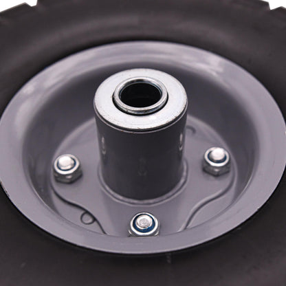 S4U 2x10” Sack Barrow Wheels Hand Truck Trolley Wheels Cart Solid Wheelbarrow Wheel 3.5-4 PU Heavy Duty Puncture Proof Trolley Wheels 16mm Bearing Wheel Nylon locking nuts