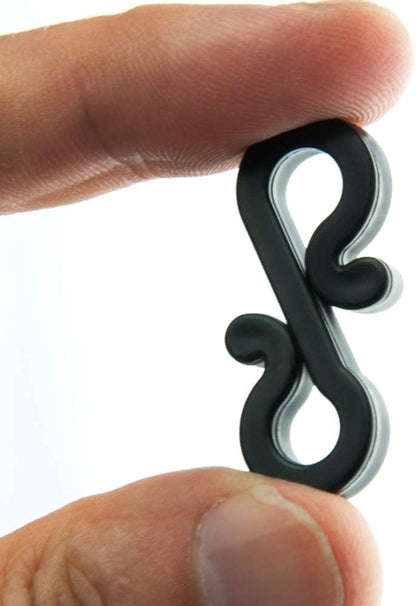 S4U Gutter Hooks for Outdoor Lights 60pcs Plastic S Gutter Clips for Hanging Outside Christmas Lights, String Lights, Icicle Fairy Lights - Black